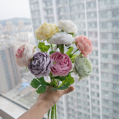 Charming Macaron Rose INS Faux Flower Bouquet for Home Décor - Perfect for Weddings, Handheld Bouquets, Aisle Markers, and Floral Walls - Stylish and Elegant Artificial Flowers MW66775