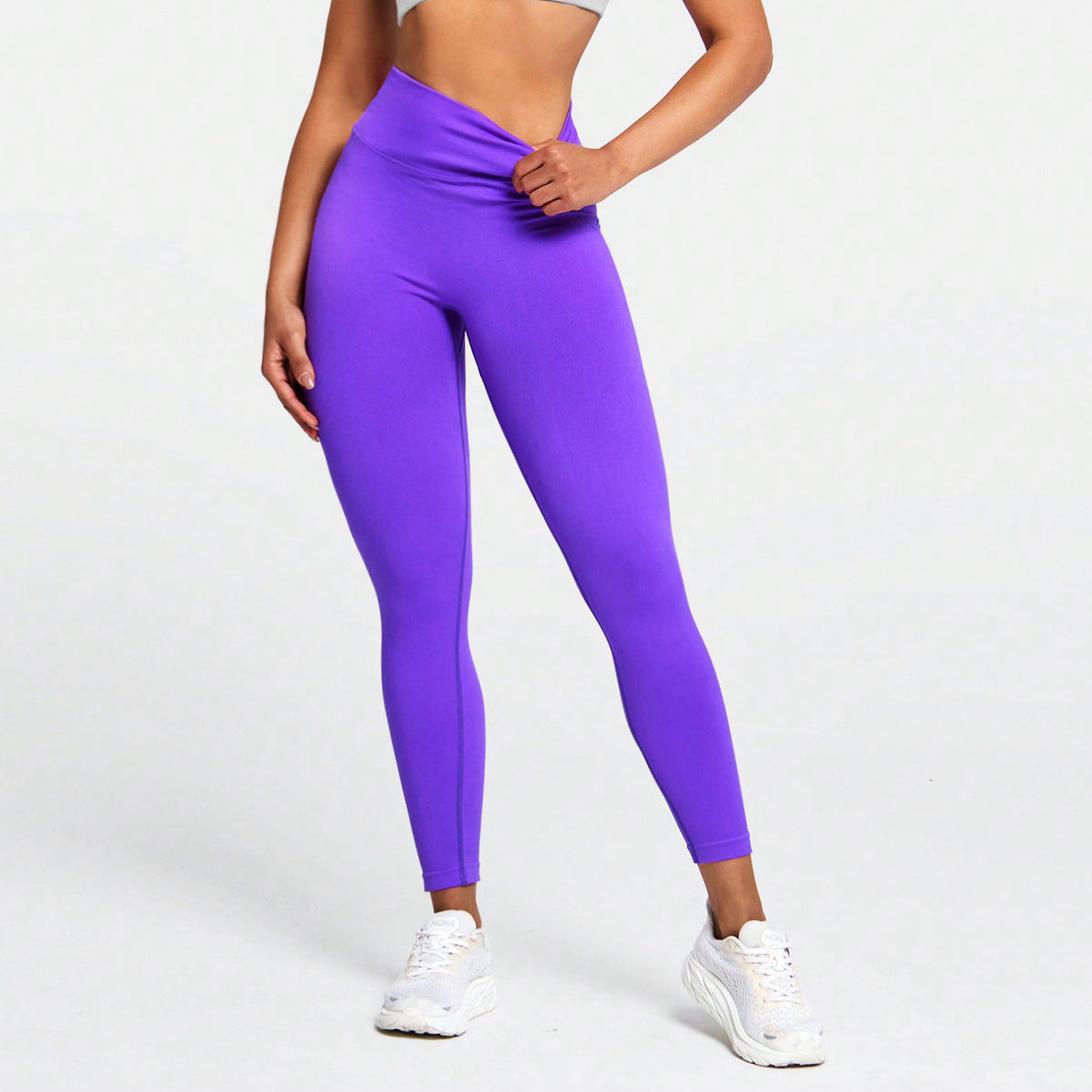 High Waisted Compression Yoga Pants for Women Sweat Wicking Breathable and Stretchy Workout Leggings in Solid Colors