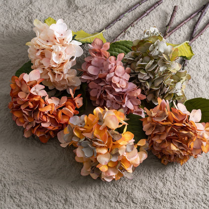 Stylish Dried Edge Hydrangea Faux Flower Bouquet for Home Decor – Beautiful Rose Wall Arrangement – Perfect for Weddings and Events – Model MW24830