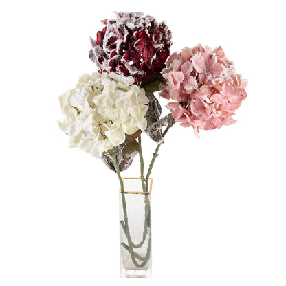 Artificial Snowy Christmas Hydrangea Bouquet - Stunning INS-Style Home Décor for Weddings and Festive Celebrations - DY1-4346A