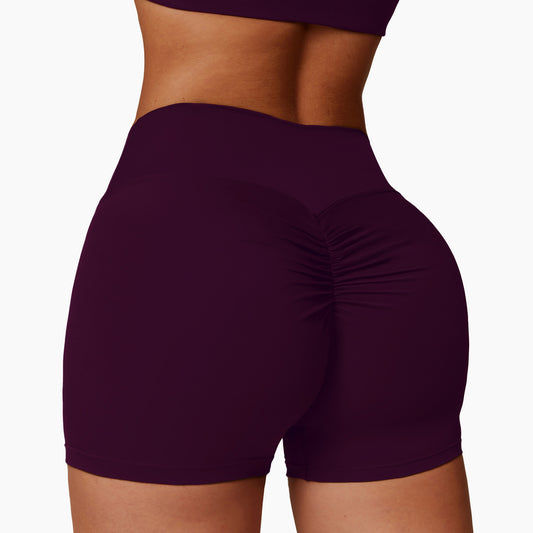 High Waisted Soft Brushed Yoga Shorts for a Flattering Lift Tummy Control Peach Lift Running Workout Shorts Style 8518