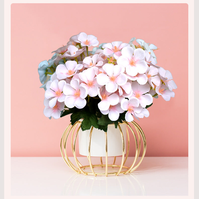 Vibrant Artificial Apple Blossom, Crabapple, and Hydrangea Flower Bouquet – Stunning Home Décor for Elegant Floral Arrangements