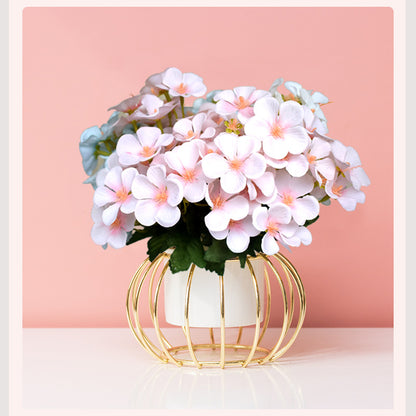 Vibrant Artificial Apple Blossom, Crabapple, and Hydrangea Flower Bouquet – Stunning Home Décor for Elegant Floral Arrangements