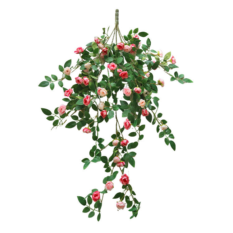 Lifelike Faux Floral Decorations - Beautiful Rose Vine Arrangements for Weddings and Home Décor, Perfect for Indoor Wall Hangings & Event Styling