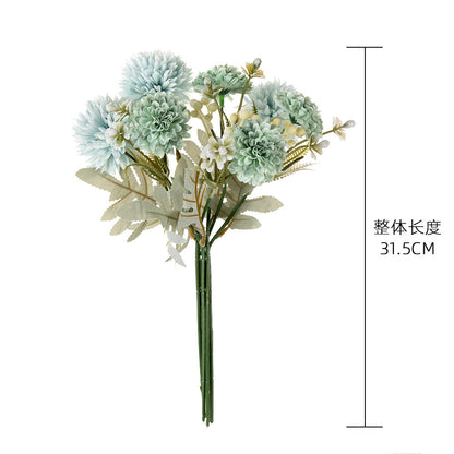 Lush Green Artificial Dandelion Bouquet – Realistic Faux Flower for Wedding and Event Decor – Elegant Home Craft Decoration MW83116