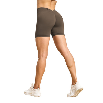 Seamless Yoga Shorts for Women Enhance Your Peach Shape with V Back Design for a Lift