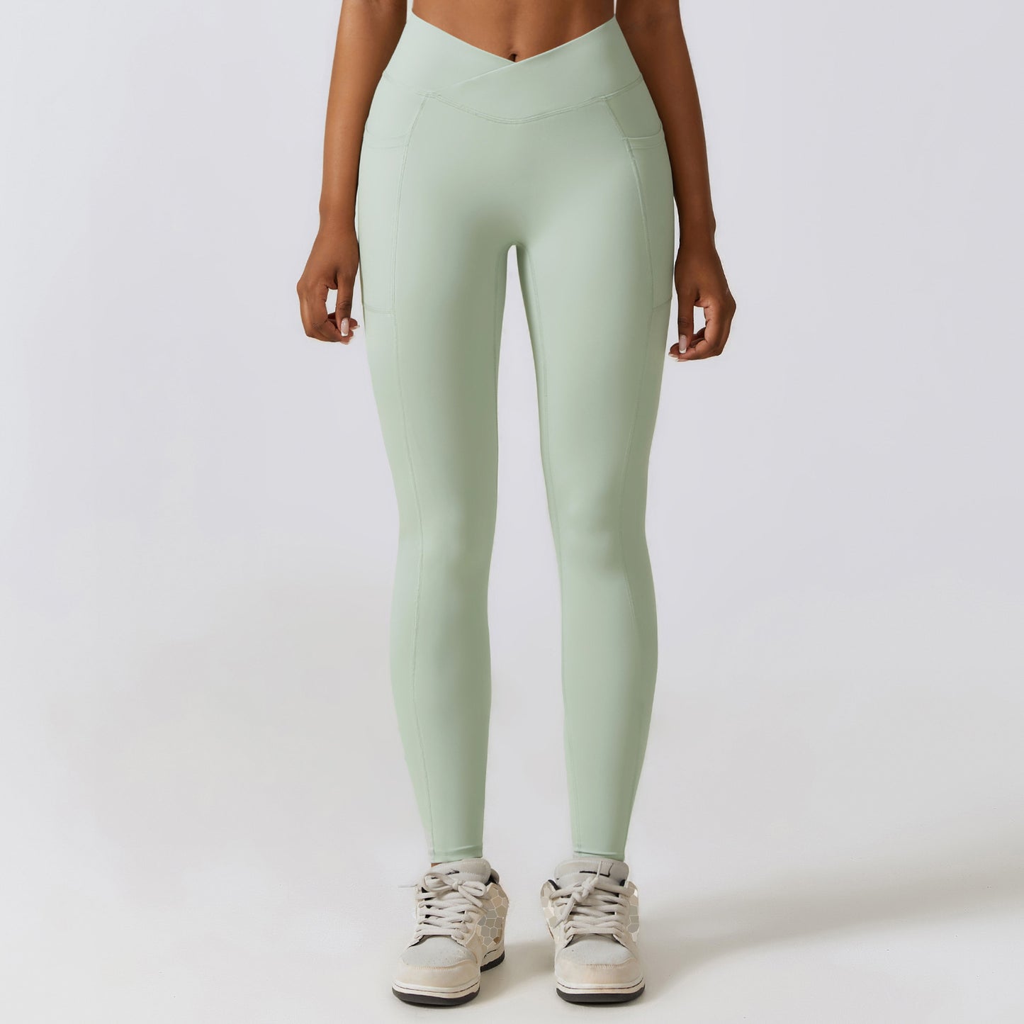 High Performance Quick Dry Leggings with Pockets High Waisted Yoga Running Pants for Comfort and Style Model 8355