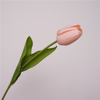 Realistic Touch Moisture-Proof Single Stem Artificial Tulip - Perfect for Home Decor, Dining Table Centerpieces, and Wedding Floral Arrangements