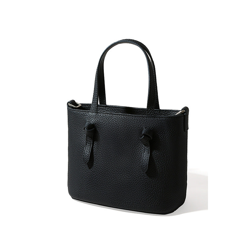 Japanese Style Luxury Women's Crossbody Bag Chic and Minimalist Genuine Leather Bucket Bag for Spring Summer Blend of Class and Practicality