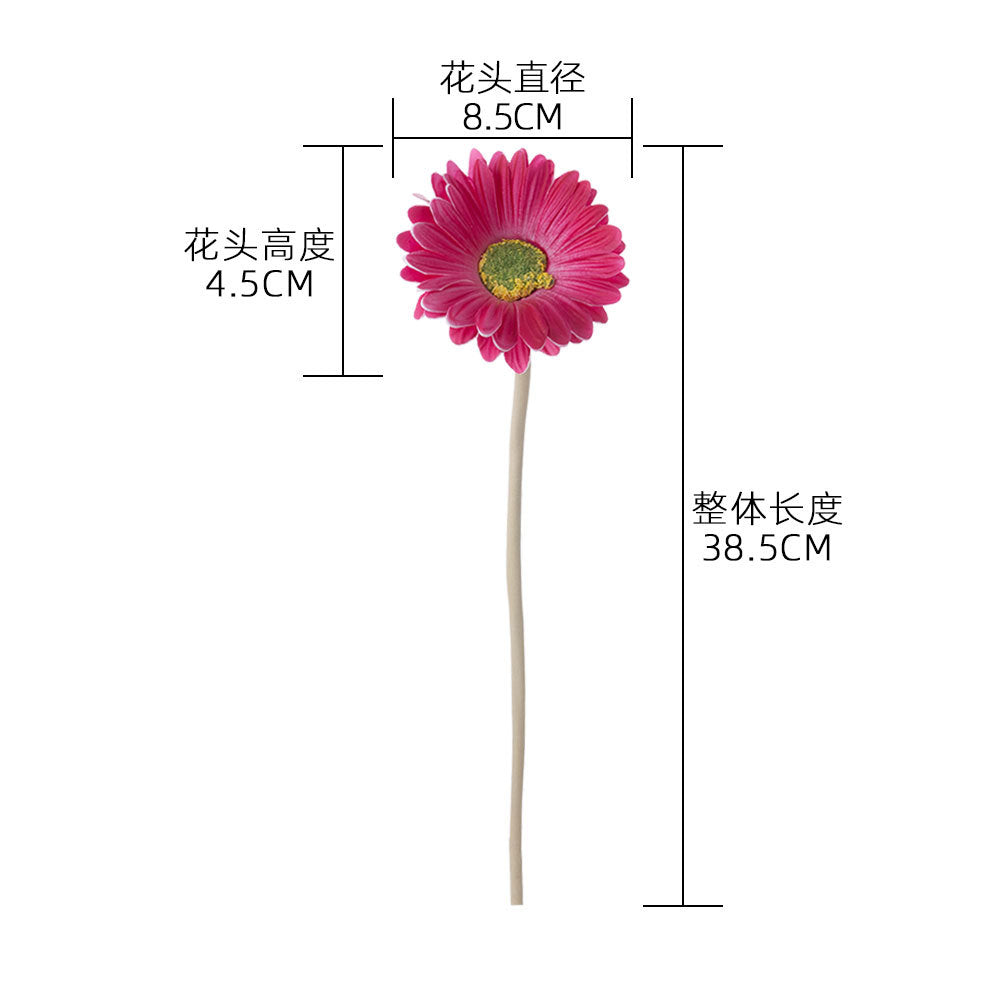 Realistic PU African Daisies & Furlong Flowers - INS Style Wedding & Home Decor Faux Flowers for Lasting Elegance - Model MW01513