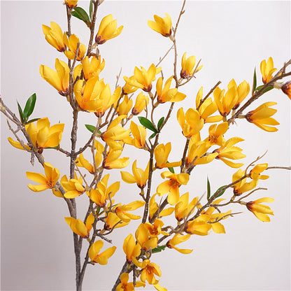 Realistic Faux Magnolia Flowers for Home Décor - Elegant Floor Arrangements, Perfect for Living Rooms, Entryways, Weddings, and Photography Props