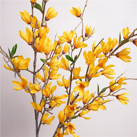 Realistic Faux Magnolia Flowers for Home Décor - Elegant Floor Arrangements, Perfect for Living Rooms, Entryways, Weddings, and Photography Props