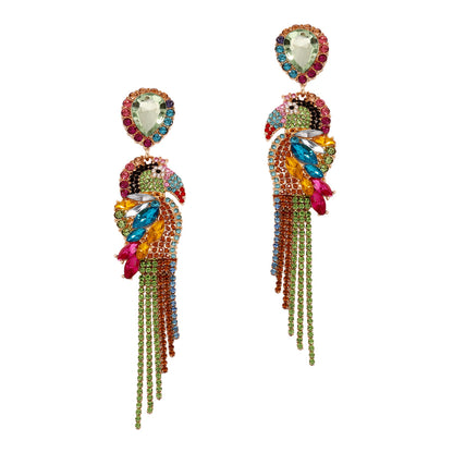 Charming Bird-Inspired Earrings with Dazzling Rhinestones – Cute, Lightweight Luxury Jewelry for Effortless Style