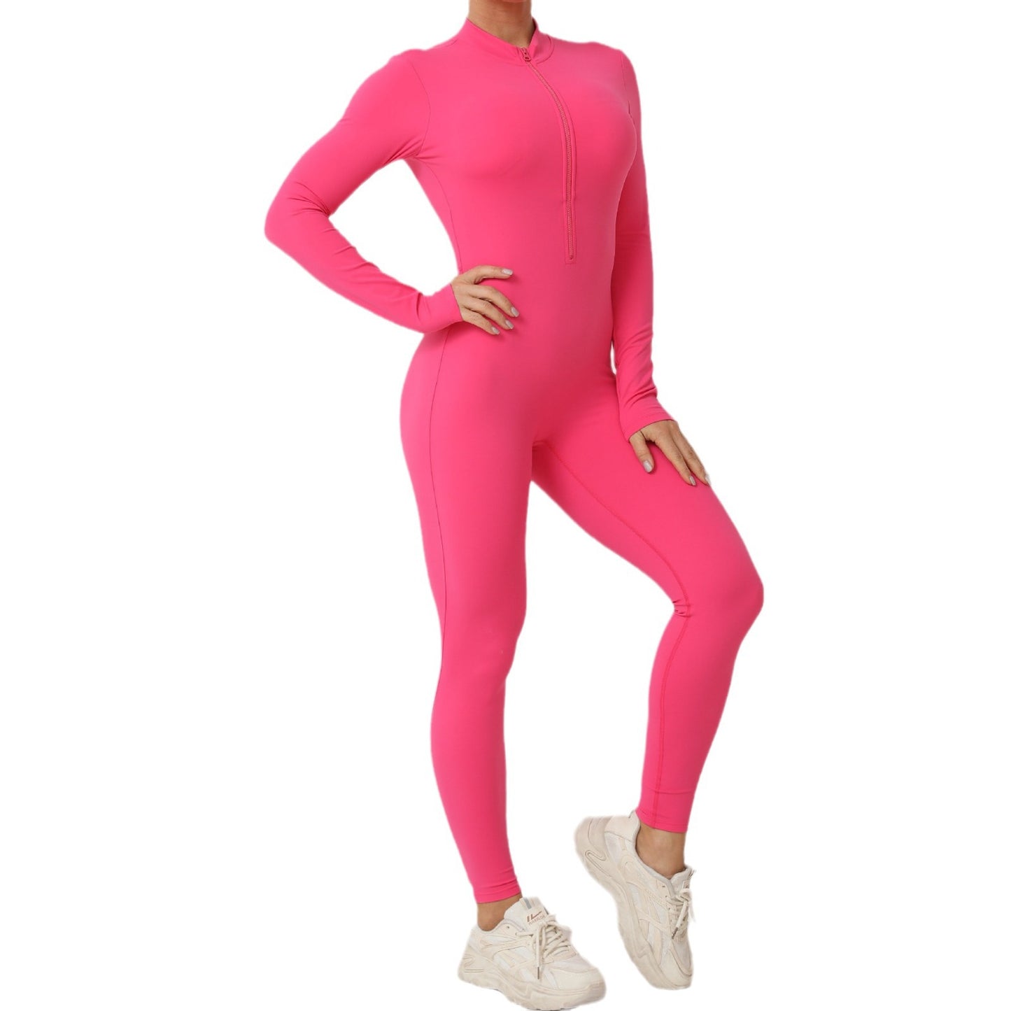 Long Sleeve Professional Aerial Yoga Bodysuit Zip Up Slim Fit Butt Lifting and Beauty Enhancing One Piece Leotard for Comfort and Style in Your Practice