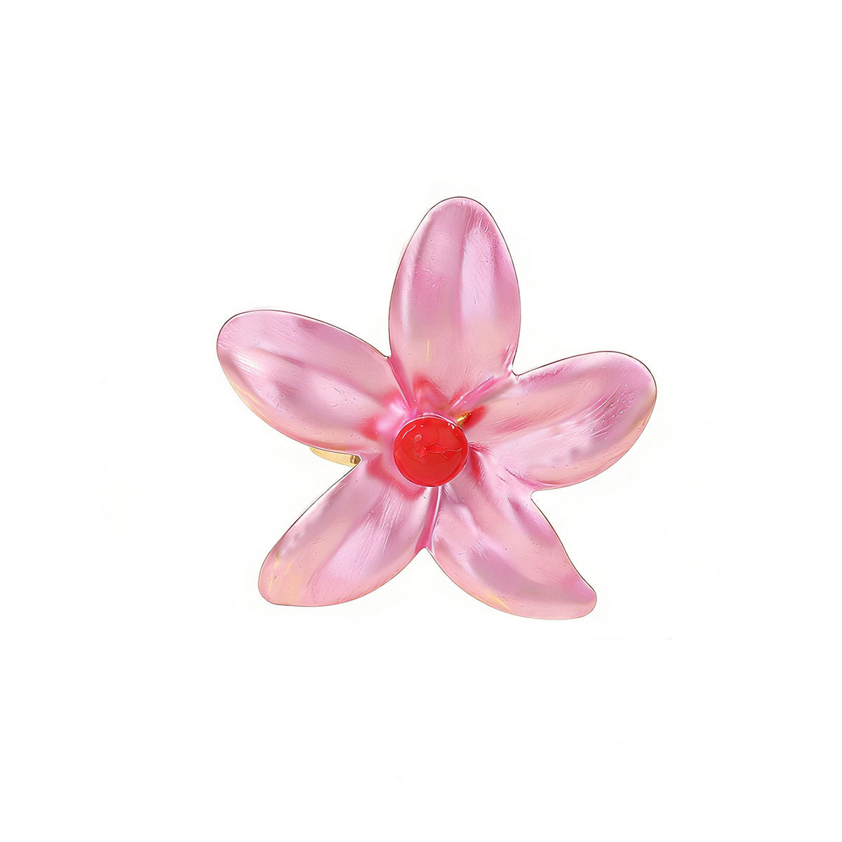 Chic and Fresh Exaggerated Floral Spray Paint Ring - Versatile Springtime Accessory for Women, Perfect for Commuting and Everyday Style