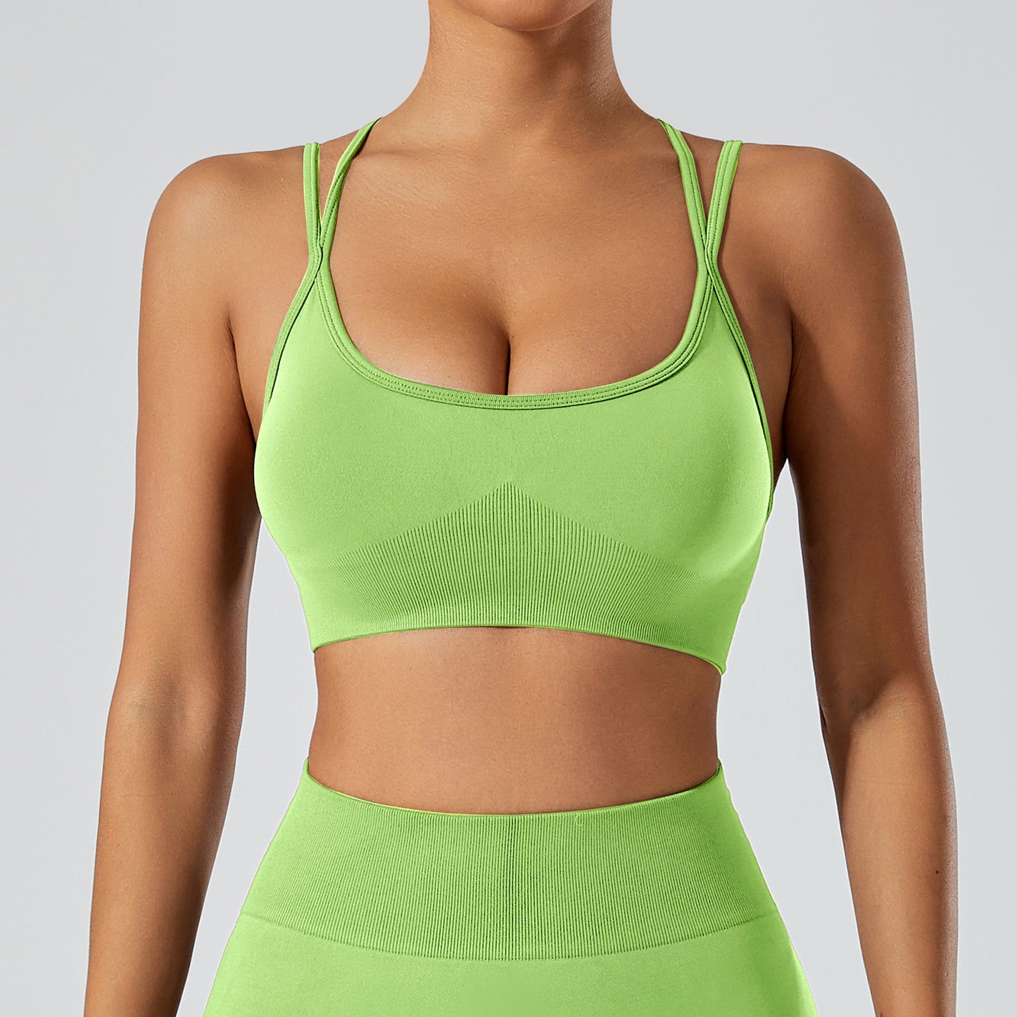 Seamless High Impact Yoga Sports Bra for Women Supportive and for Running Gym Workouts