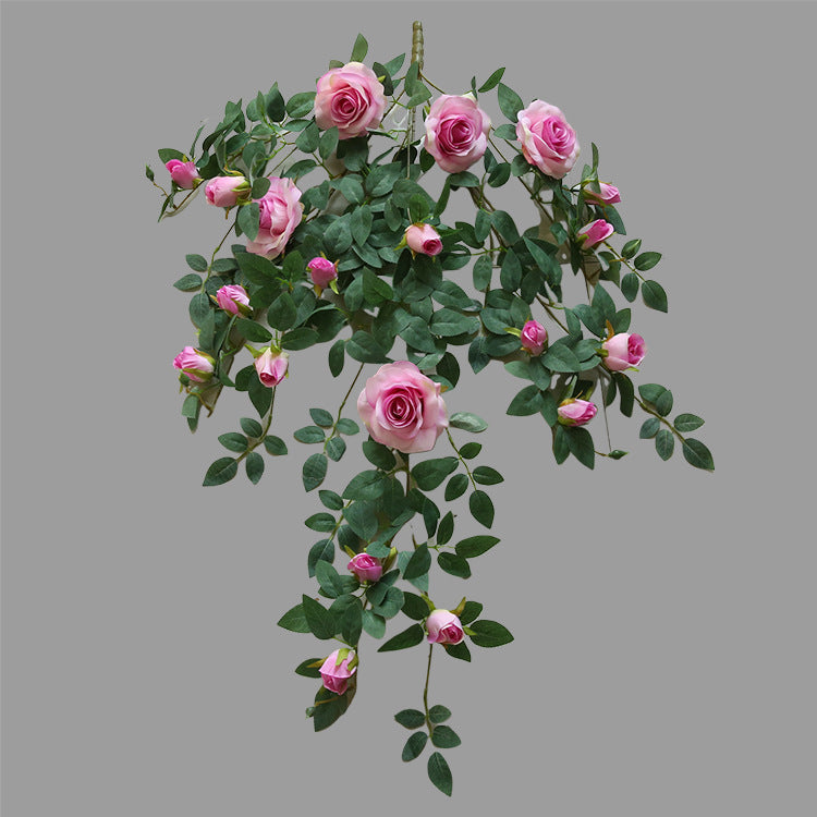 Lifelike Artificial Rose Vine – Perfect for Heartfelt Home Décor, Living Room Ceiling Décor, and Stunning Indoor Landscape Design