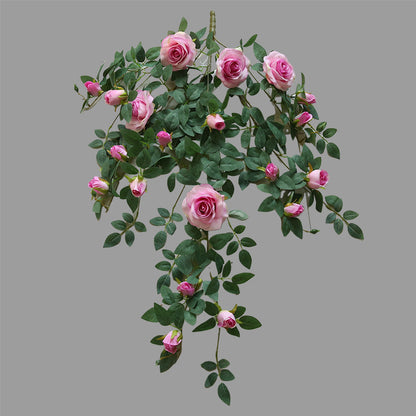 Lifelike Artificial Rose Vine – Perfect for Heartfelt Home Décor, Living Room Ceiling Décor, and Stunning Indoor Landscape Design