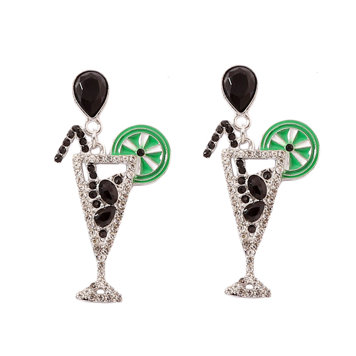 Creative Juice Cup Cocktail Earrings – Unique Bottle-Shaped Accessories Perfect for Girls, Fun and Whimsical Drink-Inspired Jewelry