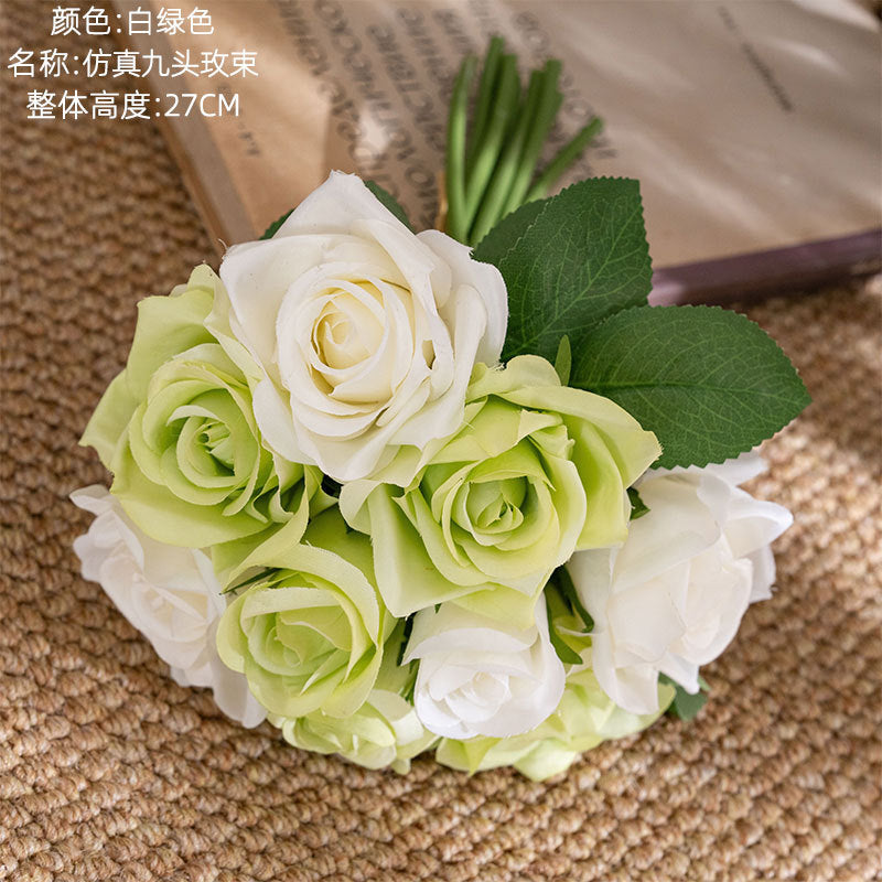 Realistic Artificial Rose Bouquet for Weddings - Stunning Faux Flower Handheld Arrangements Perfect for Home Décor and Event Decoration