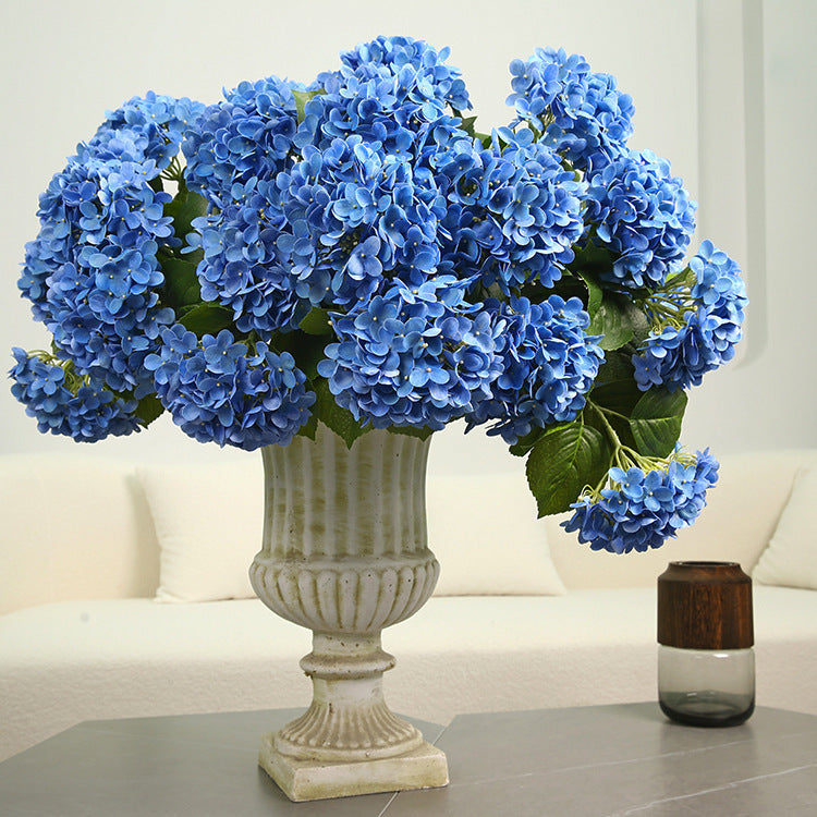 Elegant Faux Flower Arrangement for Chic Home Decor – Nordic Minimalist Design for Living Room, Bedroom, and Dining Table – Luxurious Fabric Hydrangea Accent Piece