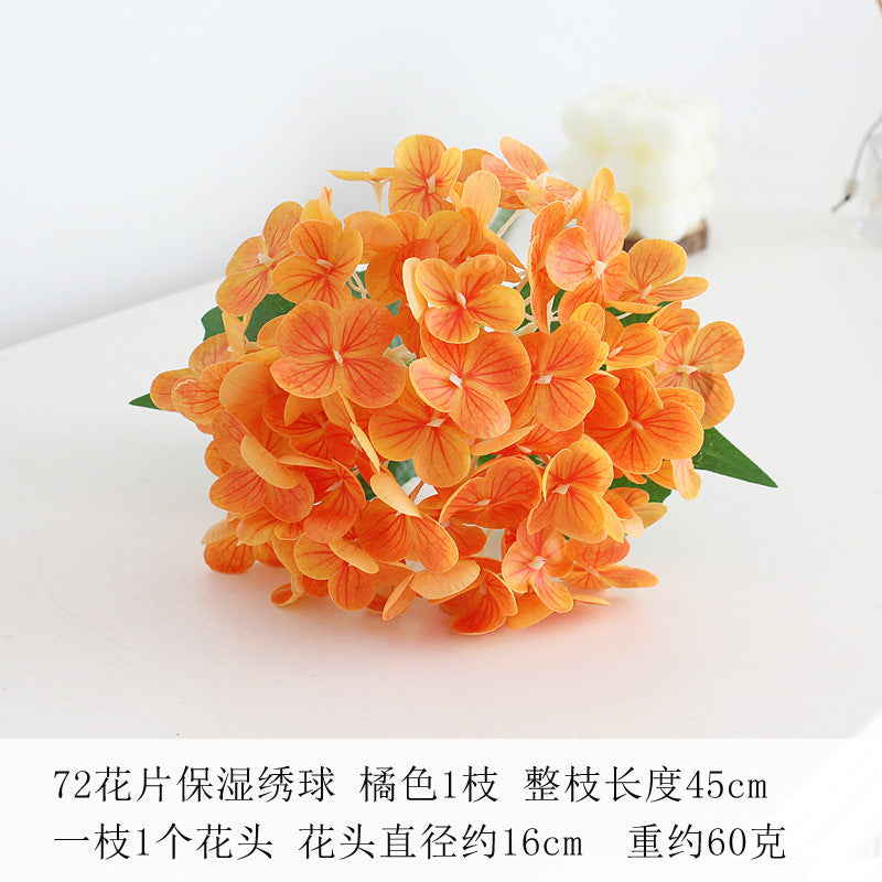 Realistic 72-Petal Hydrangea - Luxurious 3D-Printed Faux Floral Arrangement for Weddings and Home Decor - Long-Lasting Hydrating Effect