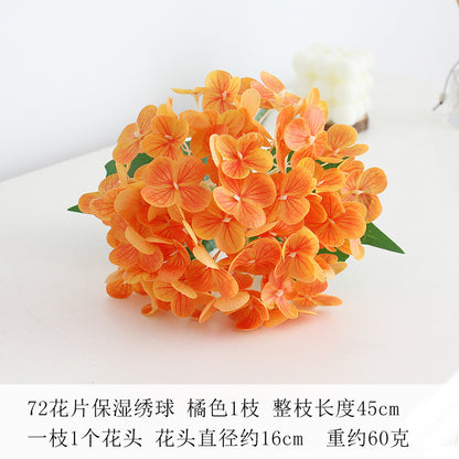 Realistic 72-Petal Hydrangea - Luxurious 3D-Printed Faux Floral Arrangement for Weddings and Home Decor - Long-Lasting Hydrating Effect