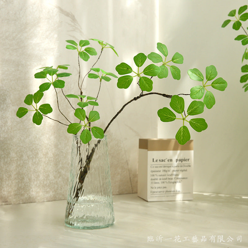 75cm Realistic Faux Lotus Leaf Plant - Zen-Inspired Minimalist Greenery for Modern Floral Arrangements and Home Decor