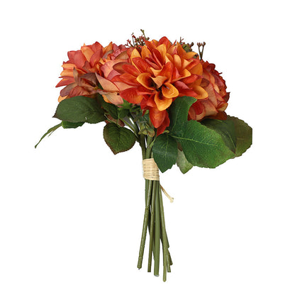 Stunning Artificial Dahlia and Rose Bouquet - Perfect for Wedding Decorations, Bridal Handheld Flowers, and Festive Events