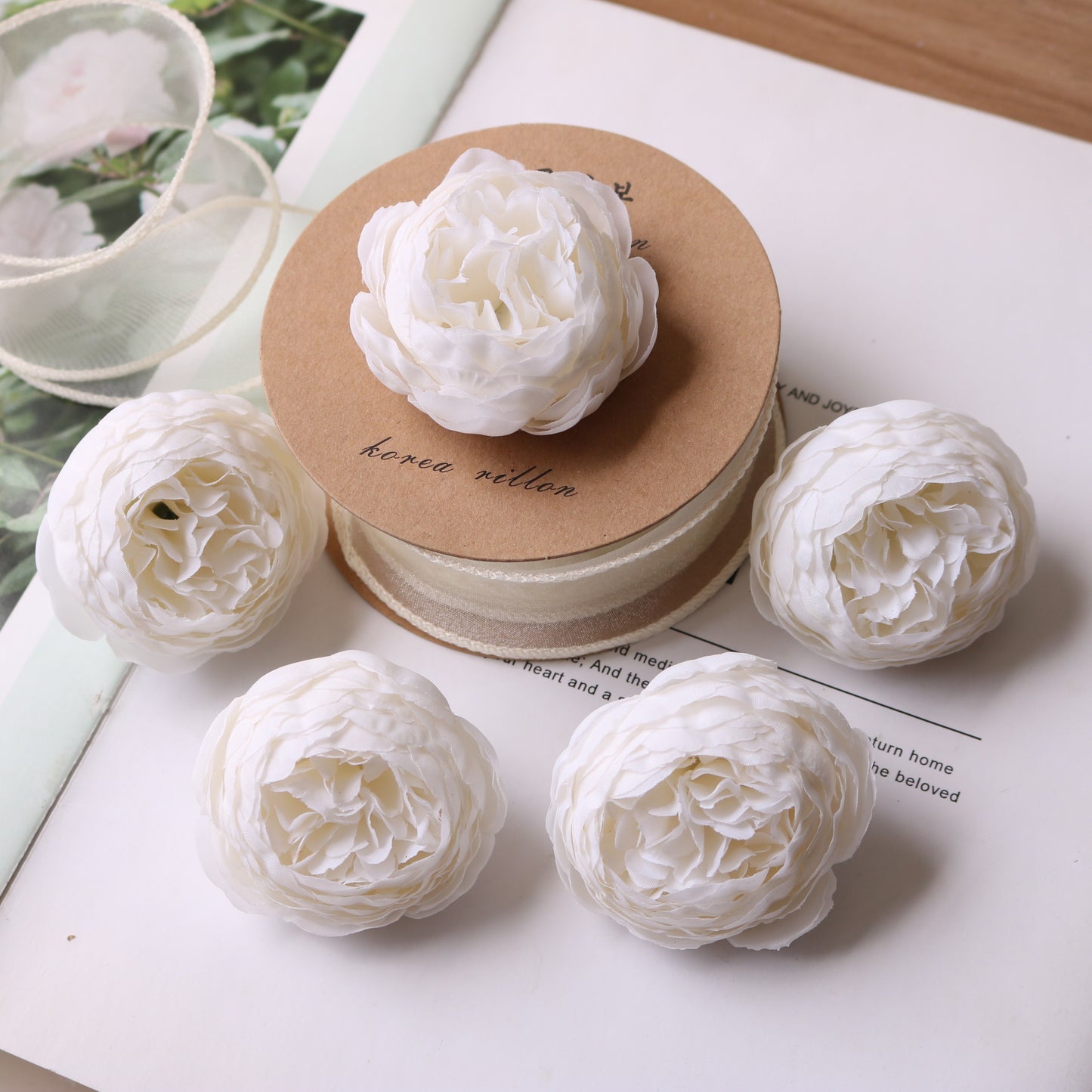 Elegant Peony Flower Accessories for Hair Decorations - Perfect for Wedding Favors and Gift Box Décor