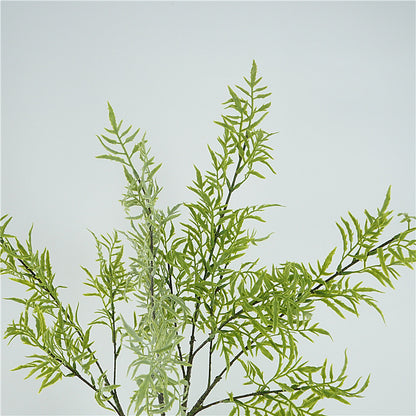 Realistic Scandinavian Faux Fern Leaf Stem – Soft Touch Plastic Greenery for Home Decor and Floral Arrangements