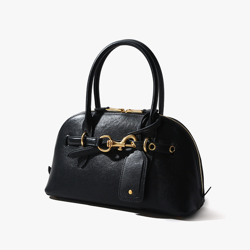 Women's Autumn Genuine Leather Shoulder Bag Spacious Crossbody Tote with Elegant Design for Commuting and Everyday Use