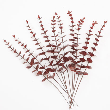 Realistic Eucalyptus Leaves Faux Plant Arrangement – Beautiful Faux Gumnut Décor for Home, Weddings, and Special Events