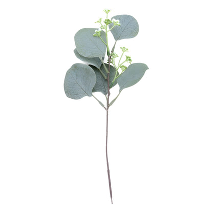 Realistic Faux Eucalyptus Fruit Stem - Short Money Leaf Branch, Perfect for DIY Home Decor and Artificial Plant Arrangements