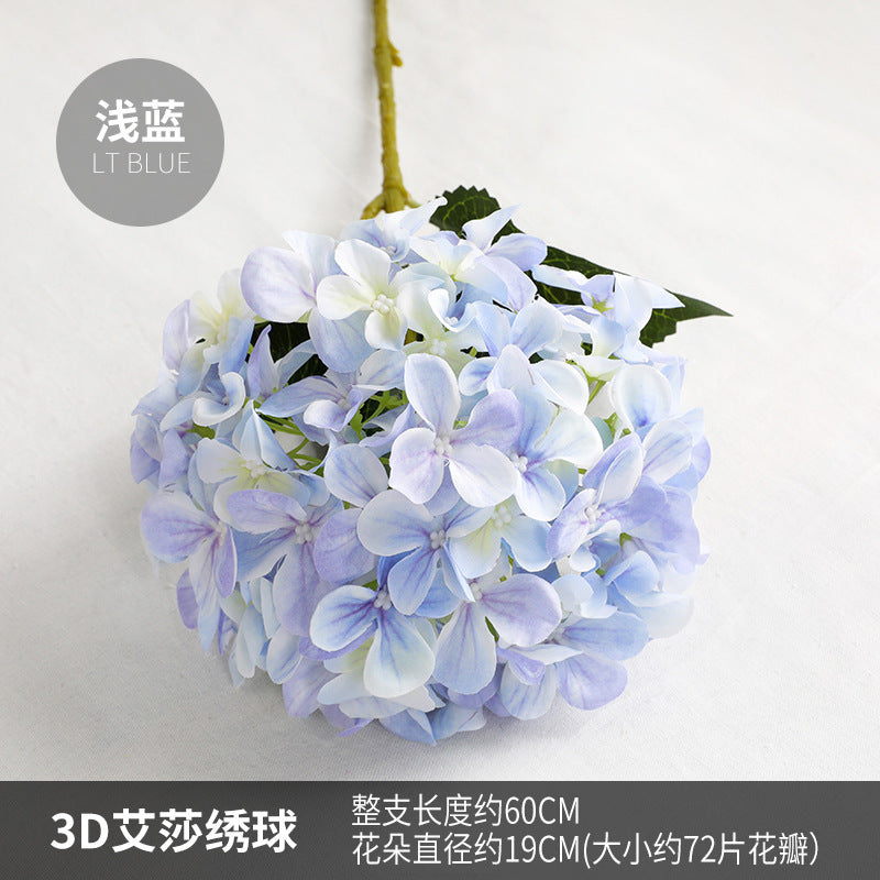 Lifelike Wedding Venue Decoration: Stunning Faux Hydrangea Bouquet – Perfect for Home Décor and 3D Printed Elsa-Inspired Floral Arrangements