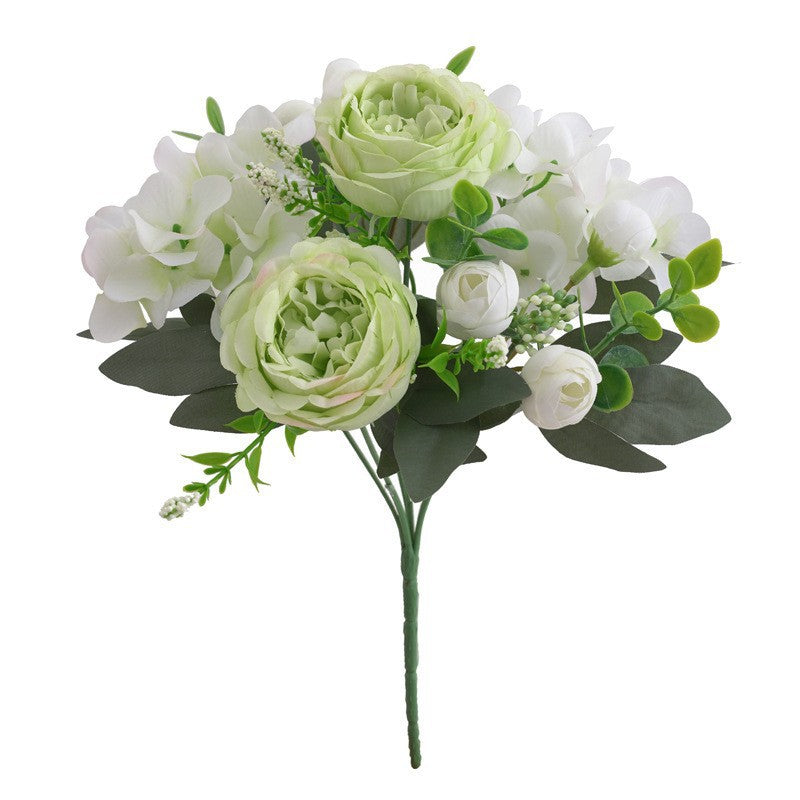 Realistic Faux Flowers for Weddings: Silk Hydrangea Peony Bridal Bouquet and Aisle Decor - Perfect for Rustic Theme Events