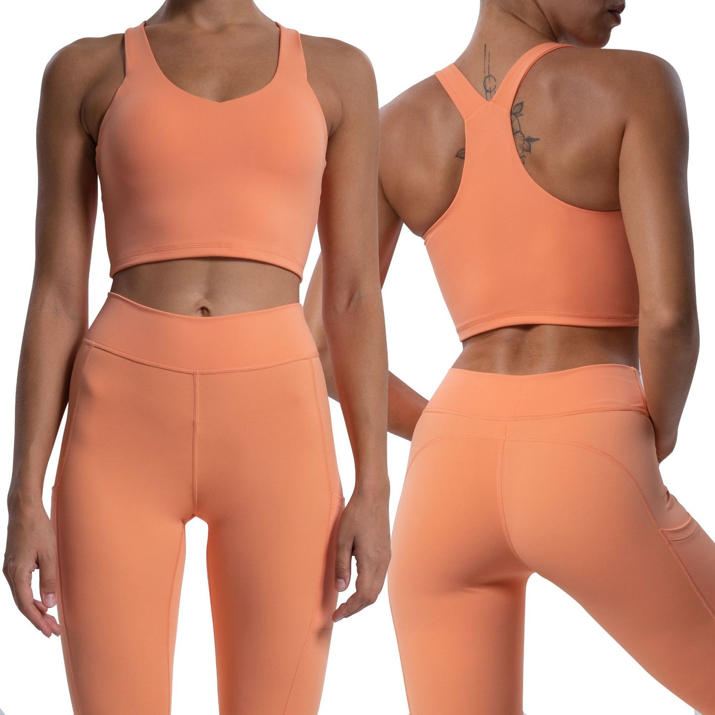 High Waisted Yoga Pants and Sports Bra Set for a Sculpted Back Enhanced Curves and Maximum Comfort for Every Workout