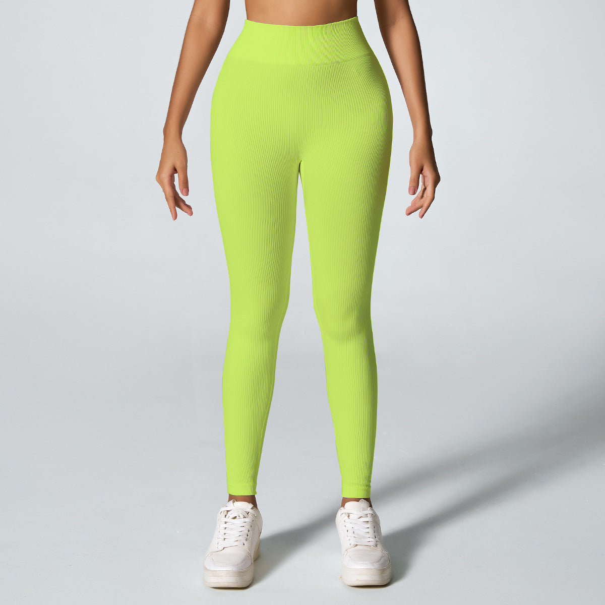 High Waisted Ribbed Yoga Leggings for Women Breathable Stretchy Outdoor Fitness Pants for Enhanced Butt Lift and All Day Comfort