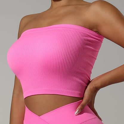 High Elastic Seamless Strapless Bra Breathable One Piece Crop Top for Comfort and Coverage for Sports and Everyday Wear