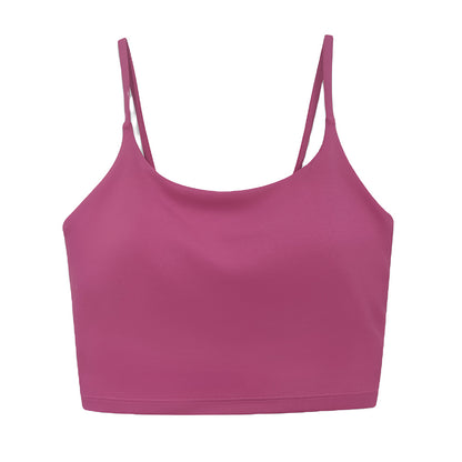 High Intensity Sports Bra for Women Double Sided Nylon Semi Fixed Cup Design High Elasticity Gym Tank Top for Comfort and Support