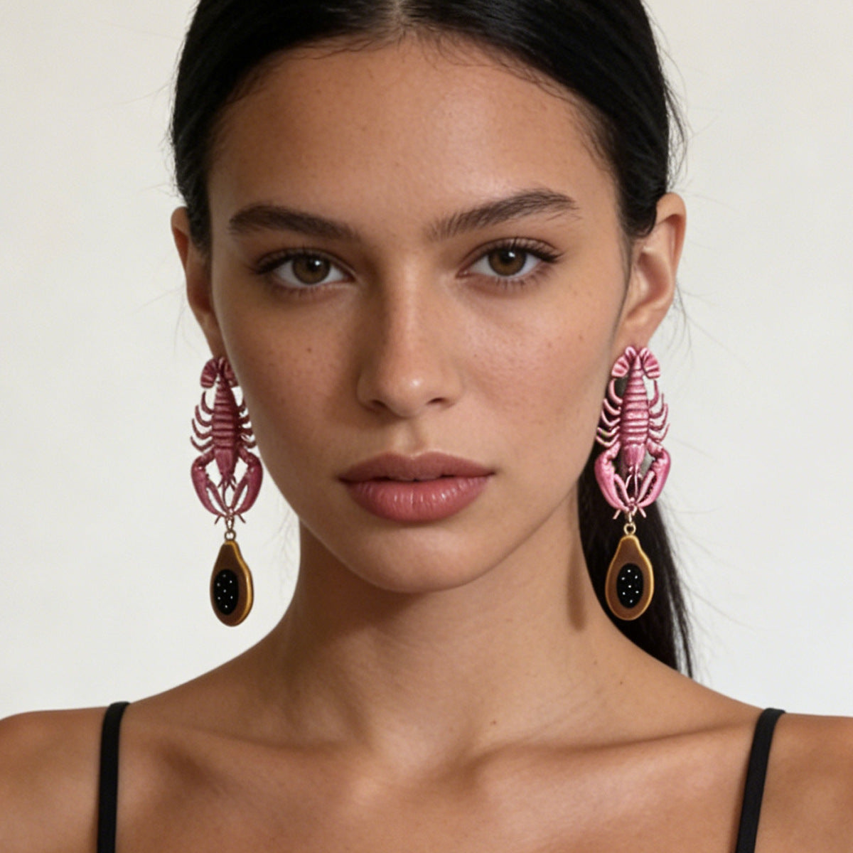 Chic Luxury Ocean-Inspired Alloy Lobster Pendant Earrings for Women – Perfect Versatile Vacation Accessory with a High-End Design