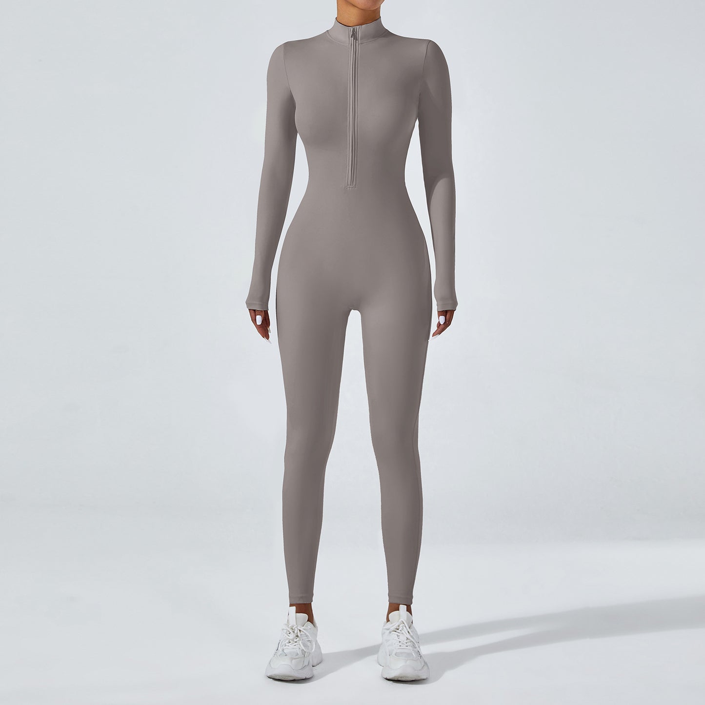 High Performance Zipper Long Sleeve Yoga Jumpsuit for Women for Intense Workouts Running and Fitness Activities