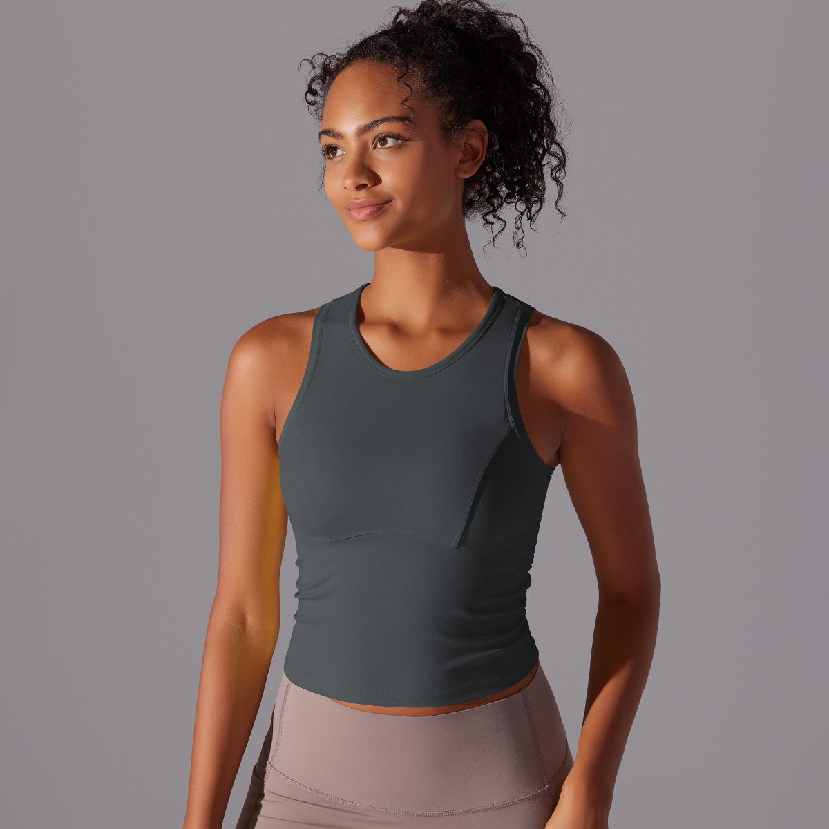 Seamless Sports Bra Yoga Top with Built in Cups Quick Dry Back Support for Running Training and Workout Sessions