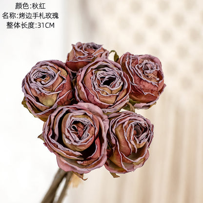 Elegant Faux Rose Bouquet for Weddings and Home Decor - Realistic Ins Style - Perfect for Celebrations and Event Styling - Model MW66786