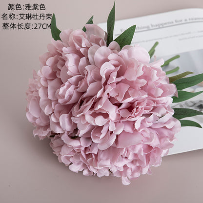 Stunning Erin Peony Artificial Wedding Bouquet - Elegant Home Décor Piece for Weddings and Special Occasions - MW11221