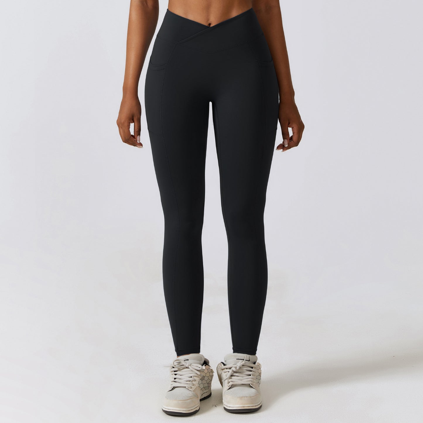 High Performance Quick Dry Leggings with Pockets High Waisted Yoga Running Pants for Comfort and Style Model 8355