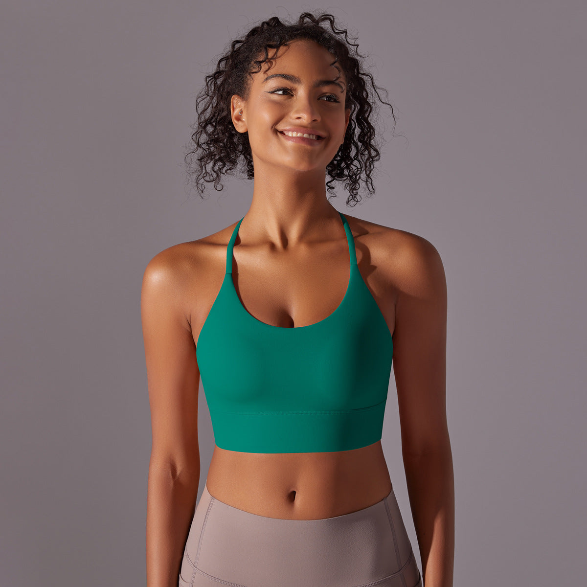 Elevate Your Workout with Our Women's Strappy Back Yoga Bra Triangle Design Supportive Sports Top for Yoga Gym and Everyday Wear