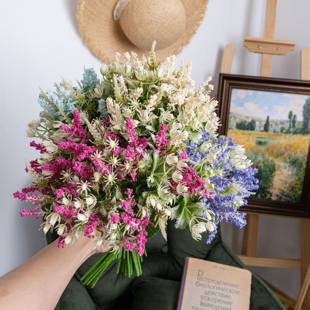 Stunning Lavendar Bouquet - INS-Style Artificial Flowers for Home Decor & Wedding Celebrations | MW81109 - Perfect for Year-Round Beauty and All Occasions