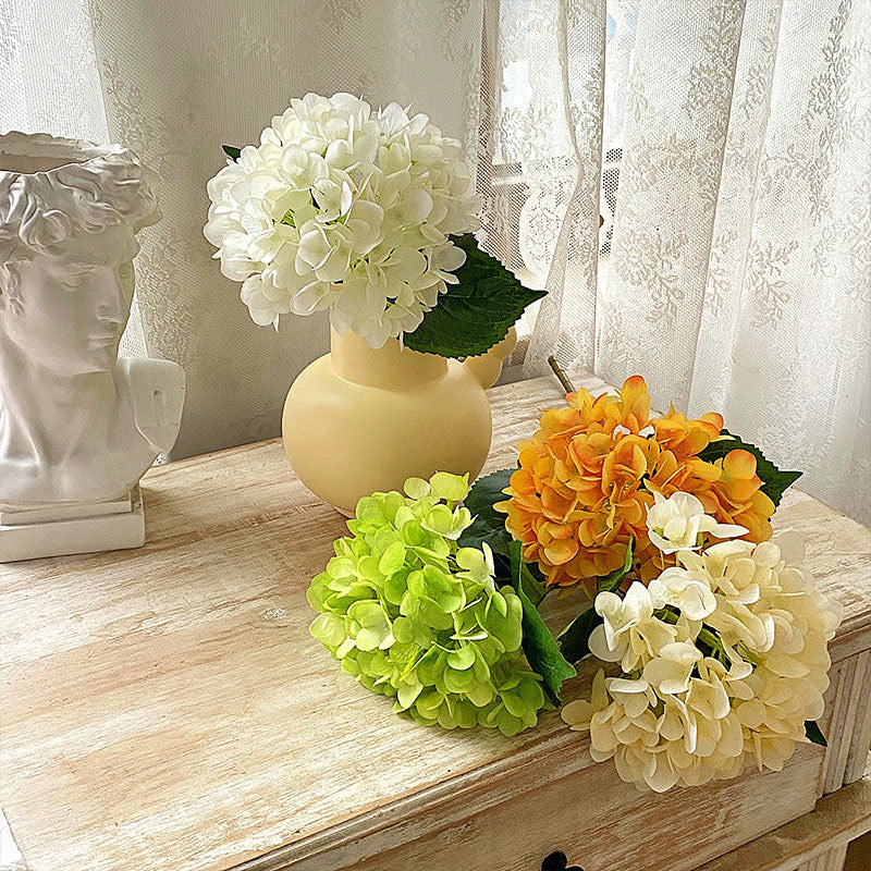 Realistic Hydrangea Faux Flower Bouquet – Soft Touch Floral Arrangement for Weddings and Home Decor – Perfect Table Centerpiece and Stunning Event Decoration