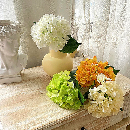 Realistic Hydrangea Faux Flower Bouquet – Soft Touch Floral Arrangement for Weddings and Home Decor – Perfect Table Centerpiece and Stunning Event Decoration